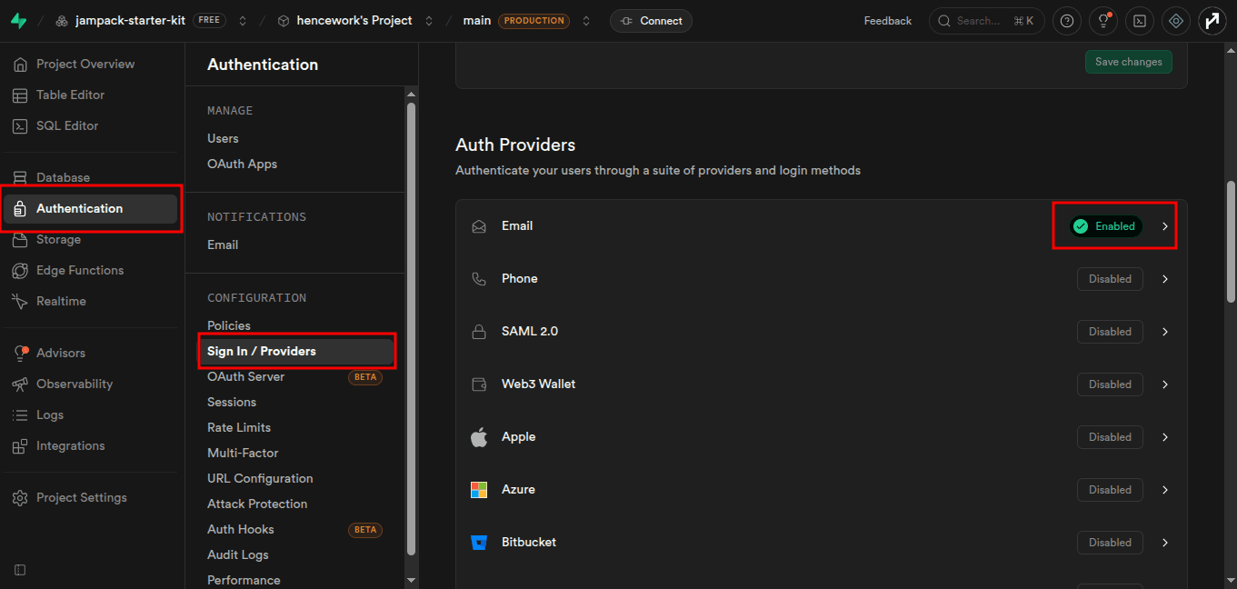 auth provider